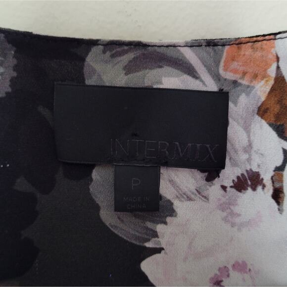 Intermix Libby Floral Silk Chiffon Lace Up Dress XS - Picture 5 of 7